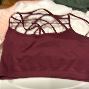 Zenana Women's Burgundy Strappy Bralette